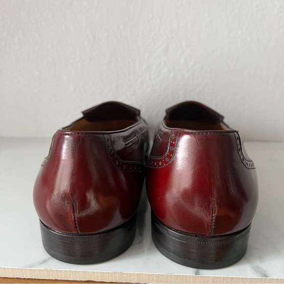 Salvatore Ferragamo Mens Lucas Kiltie Tassel Loafers Size 11 Oxblood Leather - Picture 4 of 9